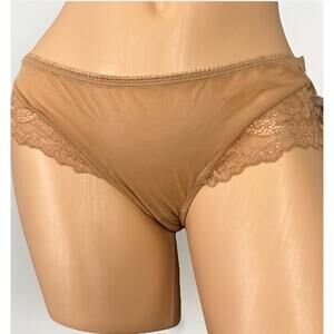 Telltale Panties Size XL Lace and Mesh Cheeky Toasted Nude Sheer Tan Panty New